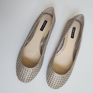 Alex Marie Women’s Gold Sparkly Ballet Flats/Shoes